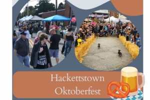 Pictured vendors and weiner dog races, beer and pretzel